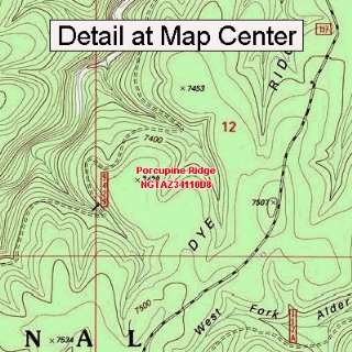  USGS Topographic Quadrangle Map   Porcupine Ridge, Arizona 