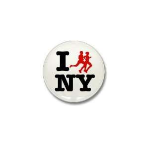  I run New York Marathon Mini Button by  Patio 