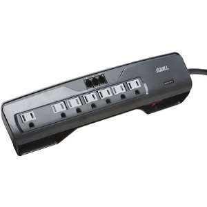  Quill Brand 7 Outlet Surge Protector 2250 Joules, Black 