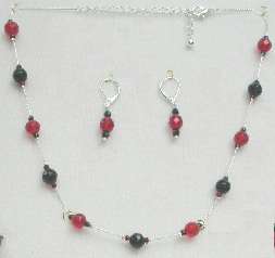 TWELVE BLACK RED NECKLACE & Earring Set Jewelry GEORGIA FALCONS 