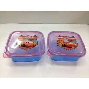  Disney Cars 2 Piece Set Sandwich Container with Lids 