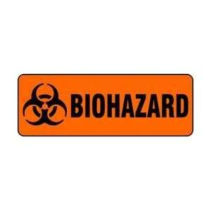 Biohazard Sign,3 1/2 X 10in,bk/orn,al   BRADY  Industrial 