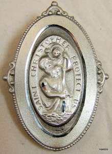   Car Visor Clip Medal St. Saint Christopher Travel Protection  
