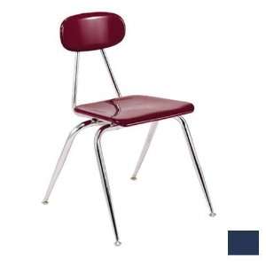   Hd Plastic Chair 18 in. H Navy Seat   Chrome Frame
