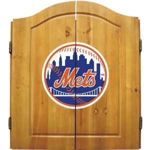  New York Mets Dart Board Cabinet Set