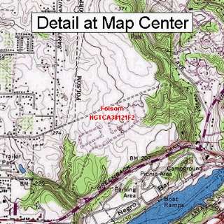 USGS Topographic Quadrangle Map   Folsom, California (Folded 