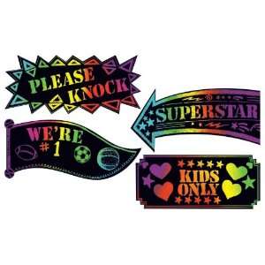 Scratch Art Signs (Pack of 12)