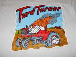 vintage TURD TURNER FARM TRACTOR IRON ON SOFT t shirt M  