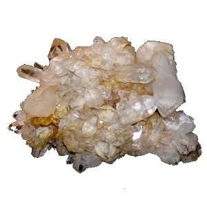  Quartz Cluster 02 Yellow Crystal Rock Energy Healing Stone 
