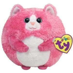 TY Tumbles Pink Cat Beanie Ballz Balls Toy Plush Animal  