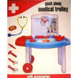  Push Along Medical Trolley Toy with Accessories 