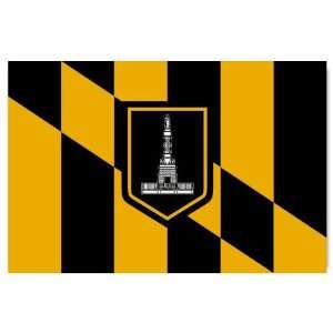Baltimore Maryland City Flag car bumper sticker window decal 5 x 3