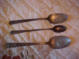 Vintage Wm Rogers Spoon 2 1847 & 1 A1 Plus 1 Tarnish  