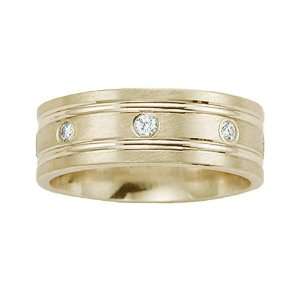  Benchmark® 8mm Round Diamonds Mens Band in 14 kt Yellow 