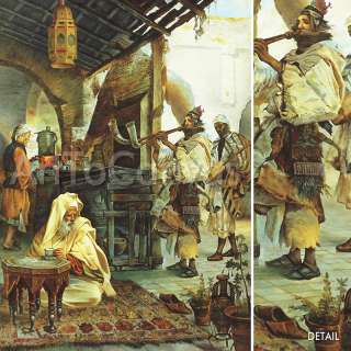 36x48 TRUMPET PLAYER ANCIENT LIFESTYLES by DHANJAL CANVAS  
