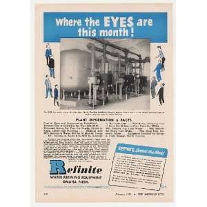  1952 New Bern NC Refinite Water Refining Equipment Print 