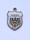 Vintage European Silver Austria Travel Shield Enamel Charm