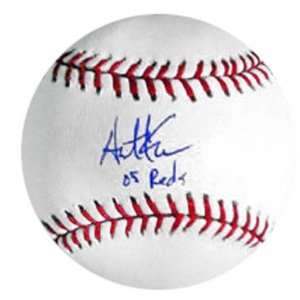  Austin Kearns Autographed Baseball with 05 Reds 