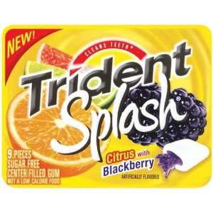 Trident Splash Citrus with Blackberry, 9 Count packages (pack of 10 