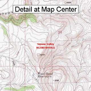  USGS Topographic Quadrangle Map   Squaw Valley, Nevada 