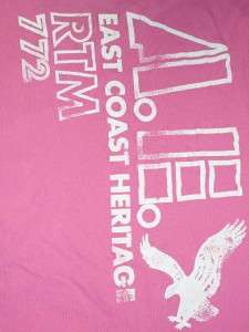 American Eagle Mens Heritage Pink Graphic T Shirt NWT  