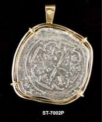 ATOCHA Jewelry   8 REALE SILVER COIN PENDANT  
