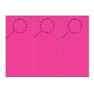 Door Hangers 3 Per Page   Perfed Circle   Popping Pink (250 sheets/750 