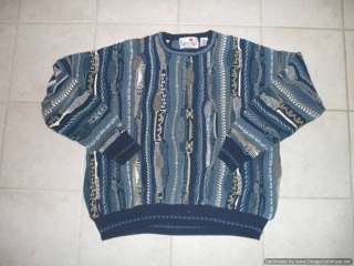 Florence Tricot Mens Sweater XL Crewneck Pullover Blue Made in 