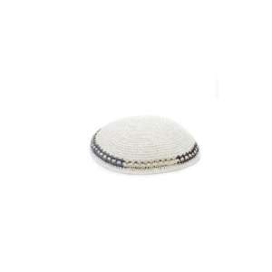   of 5, 17 Centimeter Knitted Kippah with Three Colors 