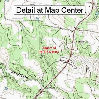  USGS Topographic Quadrangle Map   Kilgore SE, Texas 