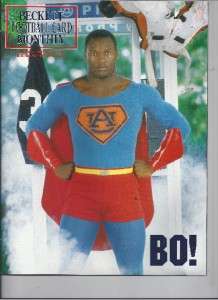   BO JACKSON FOOTBALL BECKETT AUBURN UNIVERSITY COVER SUPERMAN  