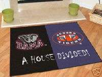 University of Alabama   Auburn A House Divided Mat Rug  