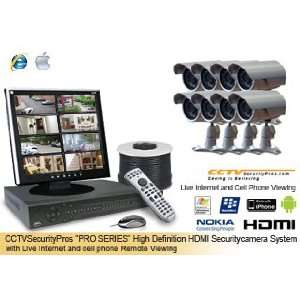   Infrared 480 Line Bullet Security Camera System with Internet and Cell