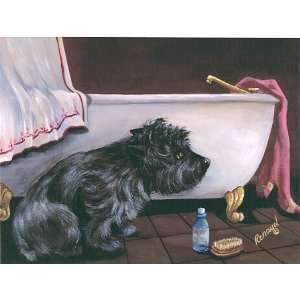 Cairn Terrier Bath Time Print & Note Cards