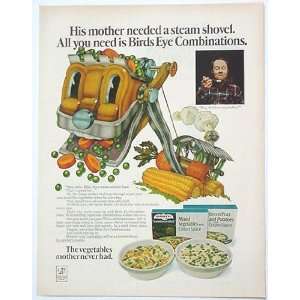  1972 Birds Eye Vegetable Mike Mulligan Steam Shovel Print 