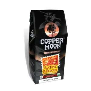 Copper Moon Aztec Moon Organic Coffee, Whole Bean, 10 Ounce Bag 