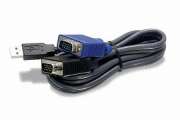 New 6 ft TRENDnet USB KVM VGA 15 Pin Male to Male Cable  