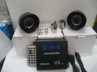 600 watt motorcycle audo system w/ harley speakers blak  