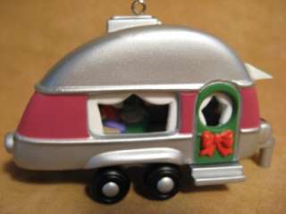   Christmas Ornament Mr & Mrs Clause in Rv Camper Trailer Home  