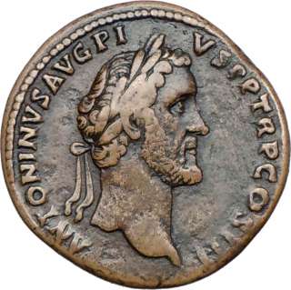 Antoninus Pius & Marcus Aurelius as Caesar 140AD Sestertius Ancient 