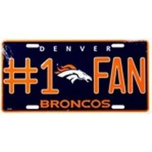 Denver Broncos #1 Fan License Plates Plate Tag Tags auto vehicle car 