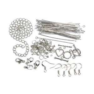  Cousin Jewelry Basics Starter Pack 145/Pkg Silver; 3 Items 
