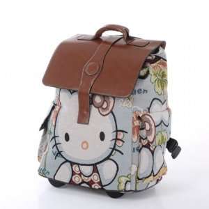   Travel Handbag Luggage Bag Trolley Roller with Pu Leather Top 18