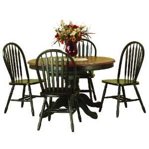  Sunset Trading Round Pedestal Table Dining Room Set
