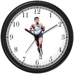  Man Runner No.5 Track & Field Wall Clock by WatchBuddy 