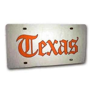  Texas Silver Old English Mirror Tag