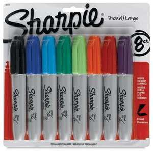  Sharpie Chisel Tip Marker   Set of 8 Colors, Chisel Tip 