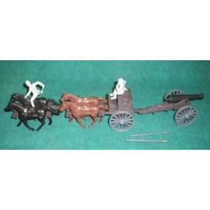  Classic Toy Soldiers Civil War 4 horse limber and cannon 1 