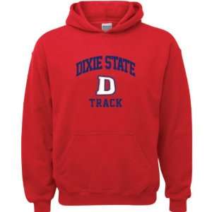  Dixie State Red Storm Red Youth Track Arch Hooded 