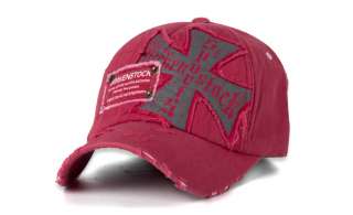 Cross logo Hat Brand new Baseball cap Hot Pink AC123  